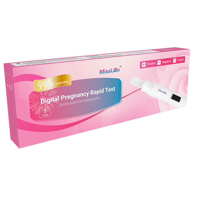 セリウムのデジタル自己診断HCG妊娠急速なテスト キットの半ばカセット25mIU/Ml